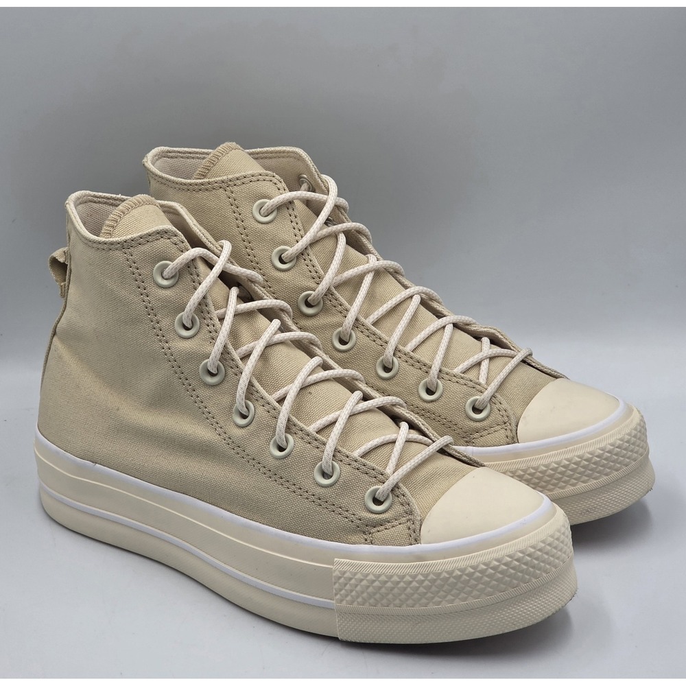 Converse Chuck Taylor All Star Lift Platform High Oat Milk Women's 8 A06092C